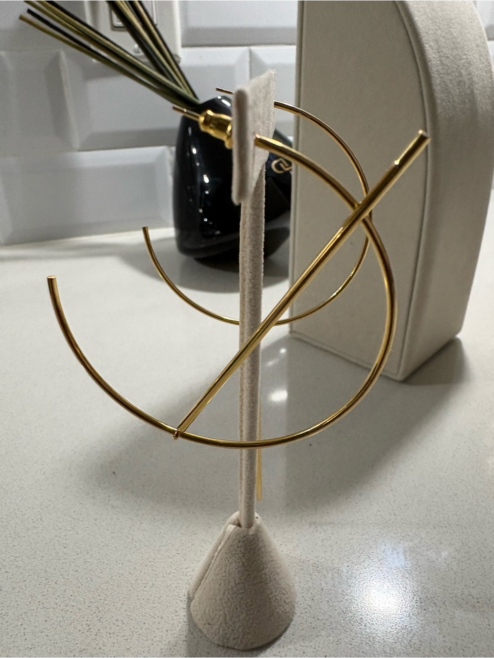 Minimalist Open Circle Drop Earrings - Wear any 4 ways.Stainless Steel NoTarnish